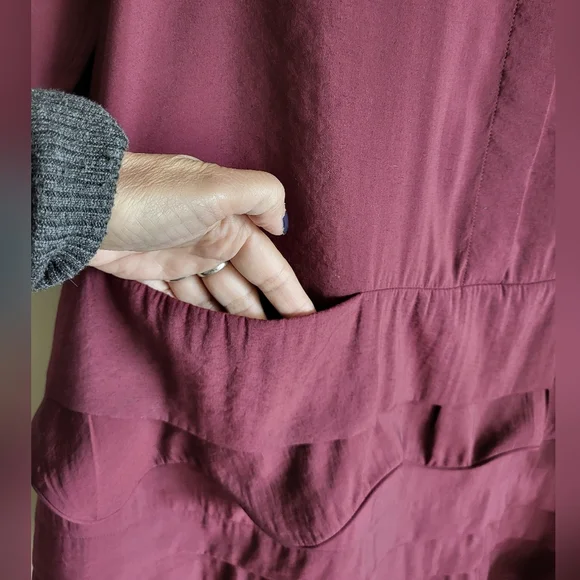 COS Scalloped Trim Layered Ruffle Dress - Picture 3 of 10